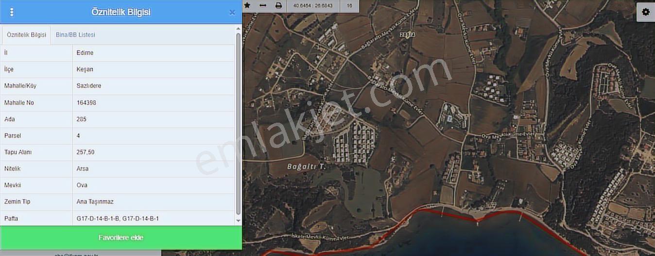 Remax Land' Den Keşan Sazlırede Saros Körfezinde Müstekil Arsa — fotoğraf 5