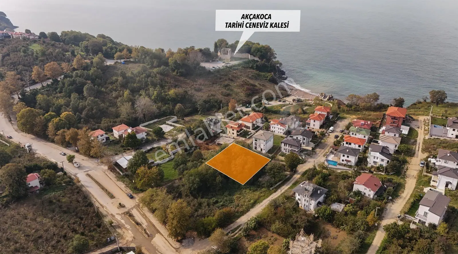 Akçakoca Kale Yanında Muhteşem Deniz Manzaralı Köşe Arsa — fotoğraf 2