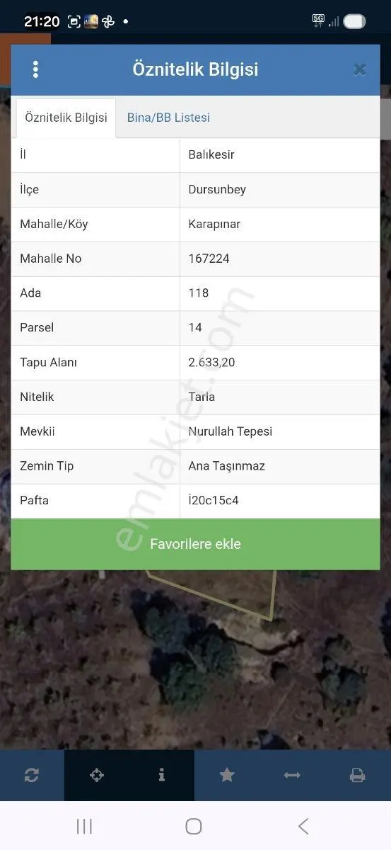 Balıkesir Dursunbey Karapınar Müstakil Tapulu Tarla