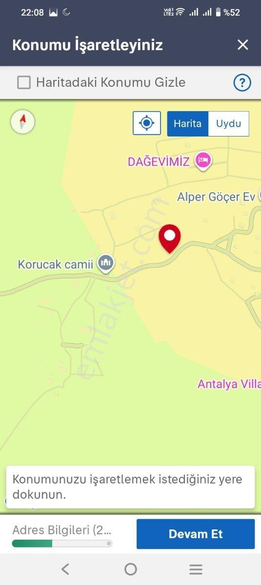 Antalya Bayatbadem Korucak Satılık 600 M2 Villa Arsası — fotoğraf 4