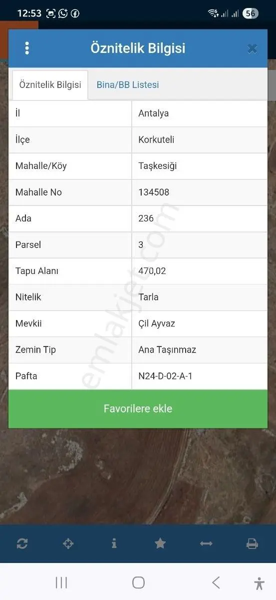Antalya / Korkuteli / Taşkesiği (470.02 M²)