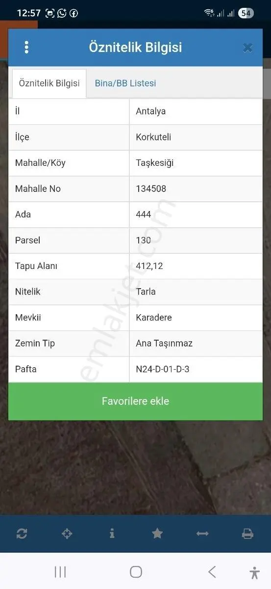 Antalya / Korkuteli / Taşkesiği (412.12 M²) Satılık — fotoğraf 2