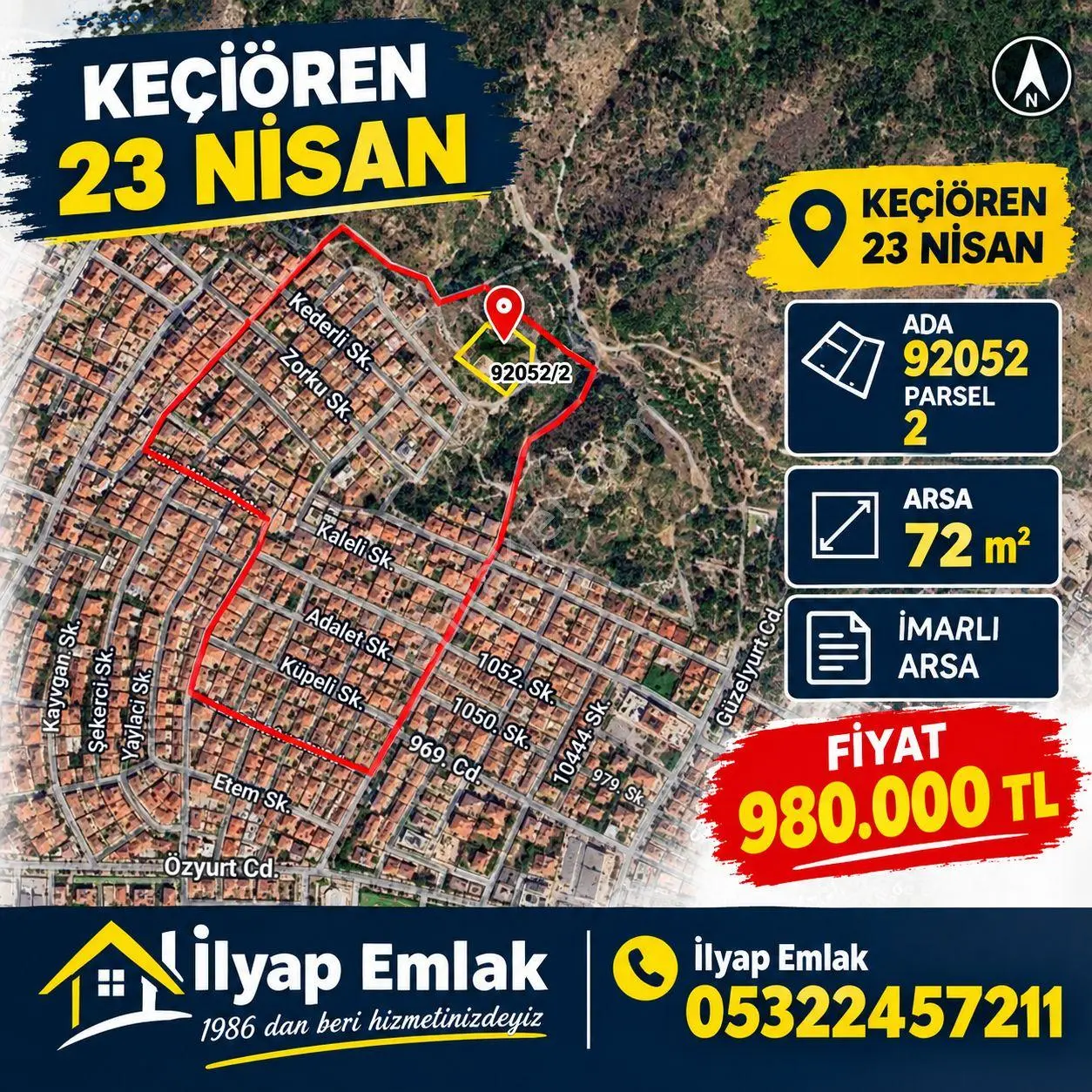 İlyap'Tan Keçiören 23 Nisan Mahallesinde İmarlı Arsa