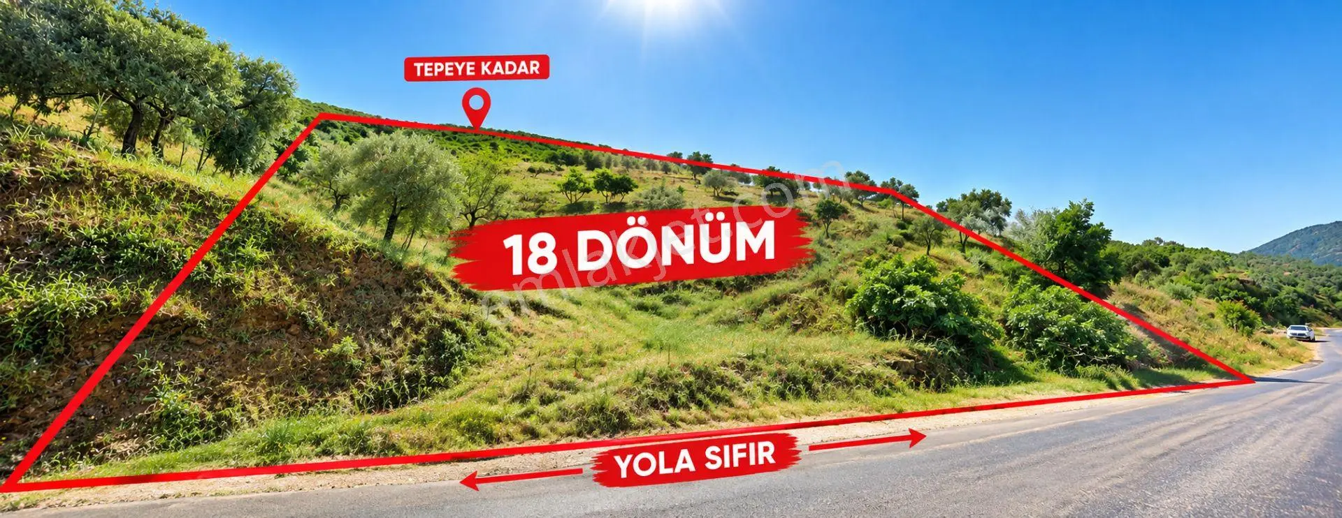 Kızıldere’De Kaçırılmayacak 18 Dönüm Zeytinlik – Yola Sıfır!