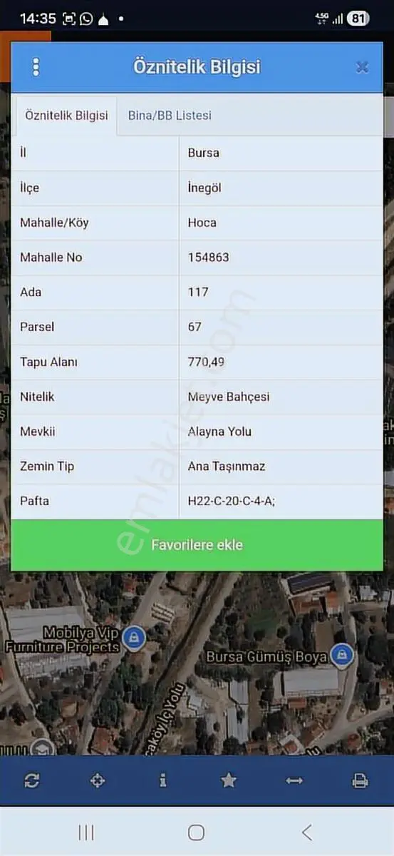 İnegöl Hocaköyde, Şehre Sadece 2 Km Mesafede, 770 M2 Arsa — fotoğraf 3