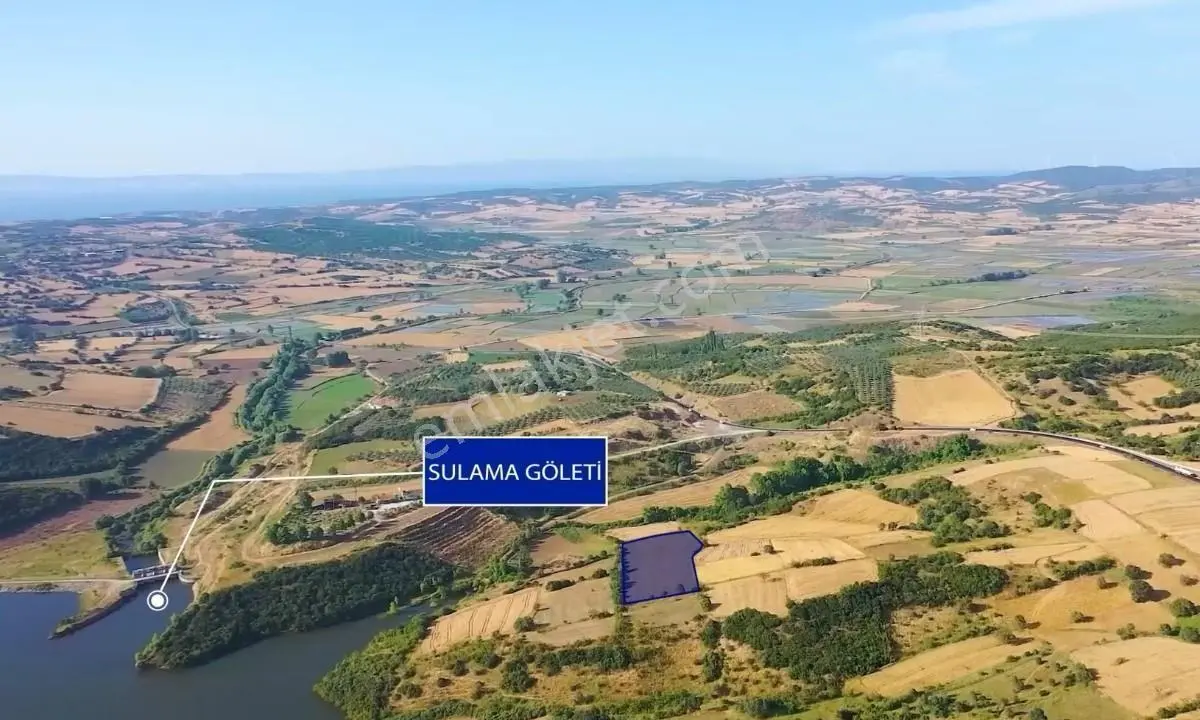 Çanakkale Biga Bekirli Köyü Gölet Manzaralı Yatırımlık Tarla — fotoğraf 3