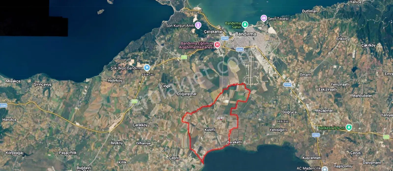 Külefli'de 21.460 M2 Yola Ve Köye Yakın Satılık Tarla — fotoğraf 10