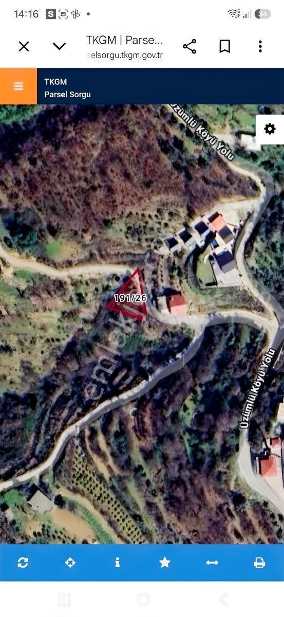 Alanya Üzümlü'De Satılık 191 Ada 26 Parsel - 381.75 M² Tarla