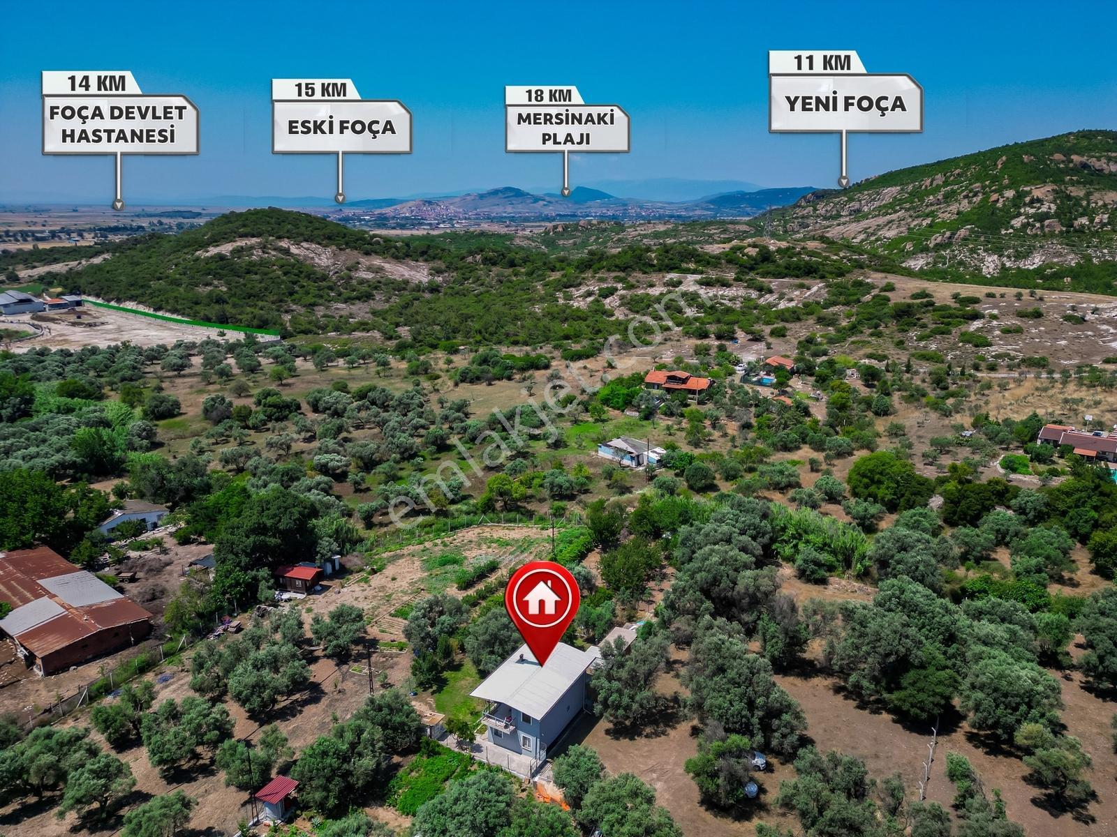 Foça Yeniköy'de 1.277 M2 Arsa Üzerinde Satılık Müstakil Ev — fotoğraf 19