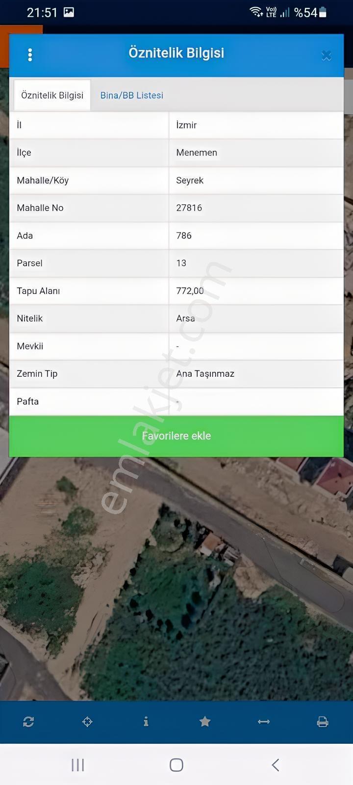 Menemende Satılık Arsa Villakentte 772 Mt — fotoğraf 2