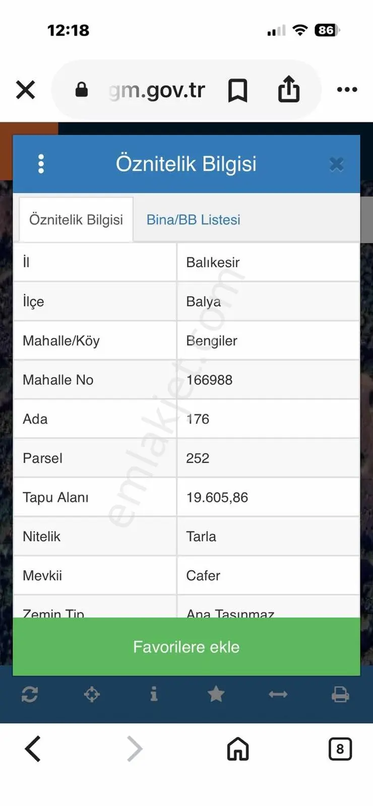 Balya Bengiler 19600 M2 Fırsat Satılık Tarla