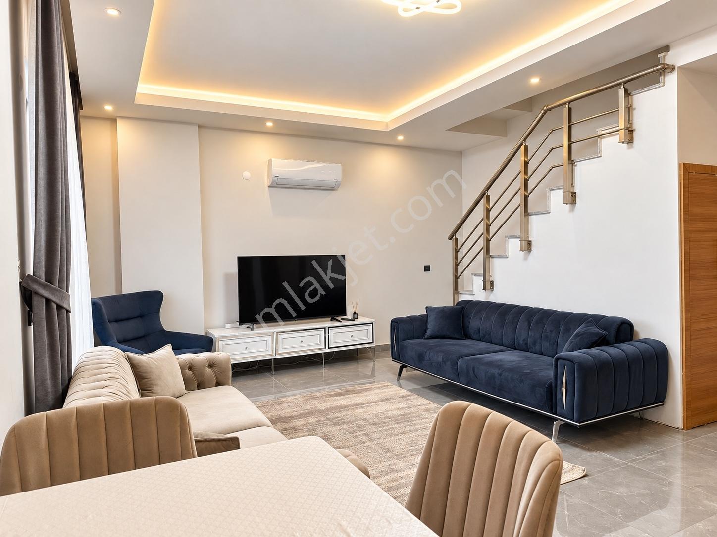 Alanya Oba'Da Havuzlu Saunalı Eşyalı Satılık 2+1 Dubleks