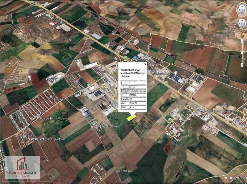 Temelli Cumhuriyet'te 344m2 Sanayi Depolama Alanı Arsası — fotoğraf 7