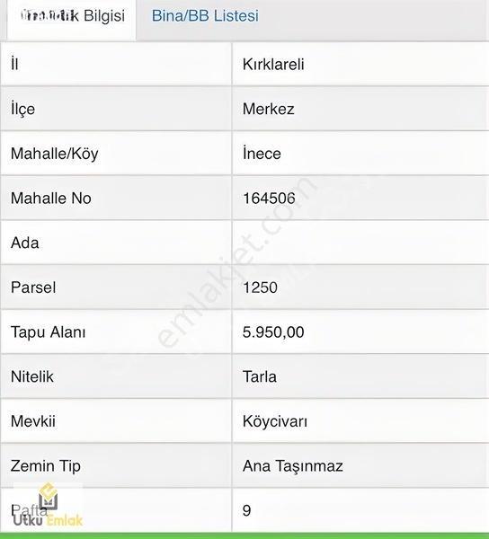 Kırklareli İnece Beldesinde 5950 M2 Satılık Tarla — fotoğraf 15
