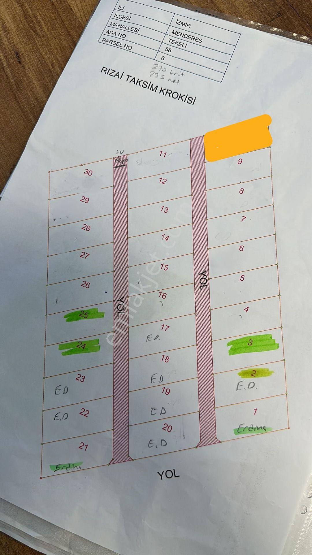 İzmir Menderes Tekelide Elektrik Sulu 250 M2 Koopretif Tapulu Bahçeler — fotoğraf 22