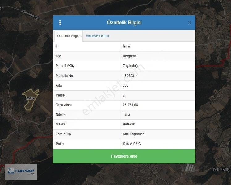Bergama Zeytindağda Satılık 3.750 M2 Tarla — fotoğraf 6