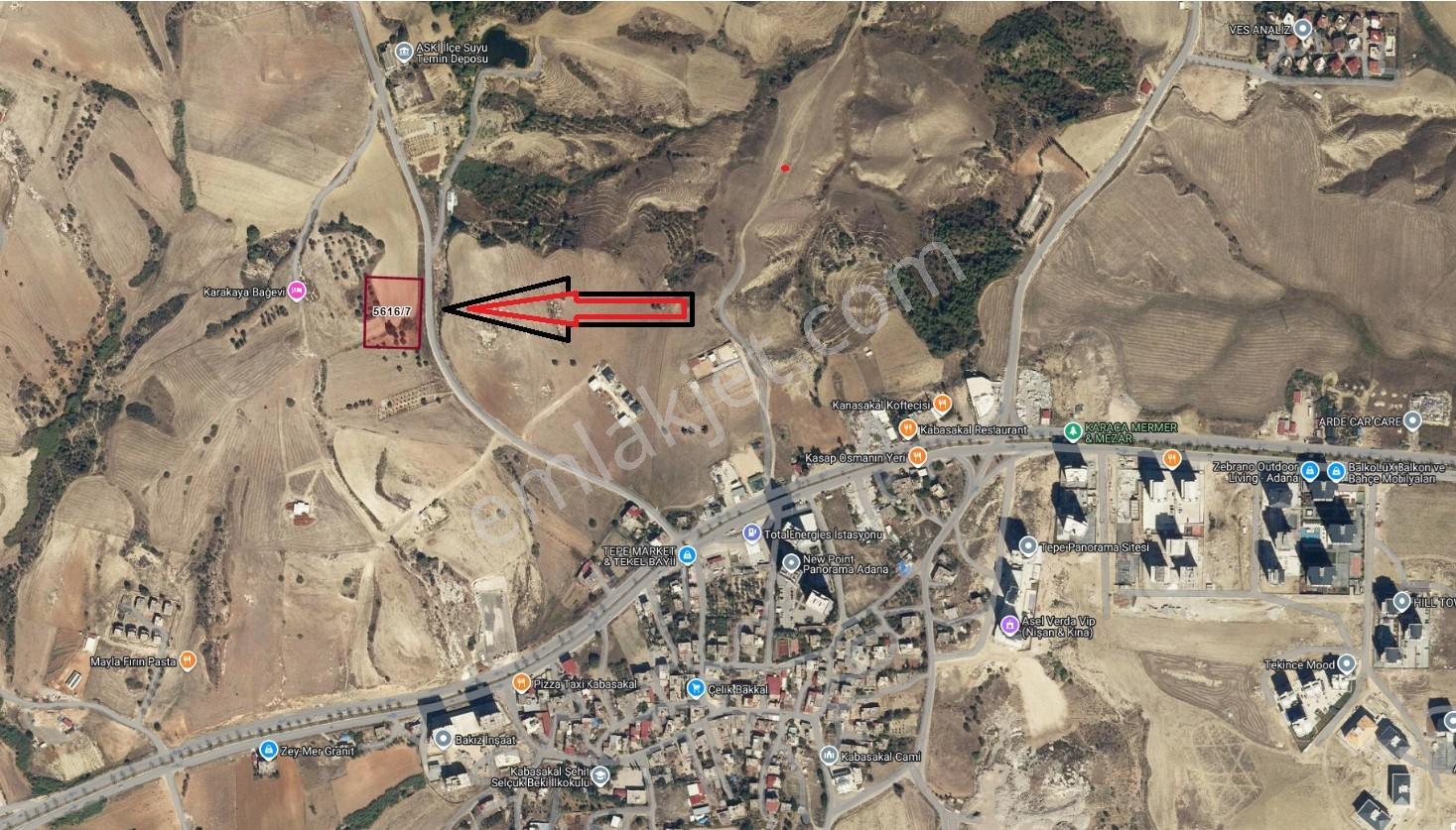 Kabasakalda Rüzgarlı Tepe Yoluna Cepheli 336 M2 Satılık Arsa
