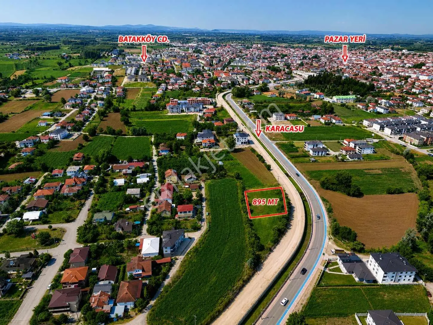 Mg Emlak | 895 M² Köşe Parsel Ana Yola Cephe Satılık Arsa — fotoğraf 3