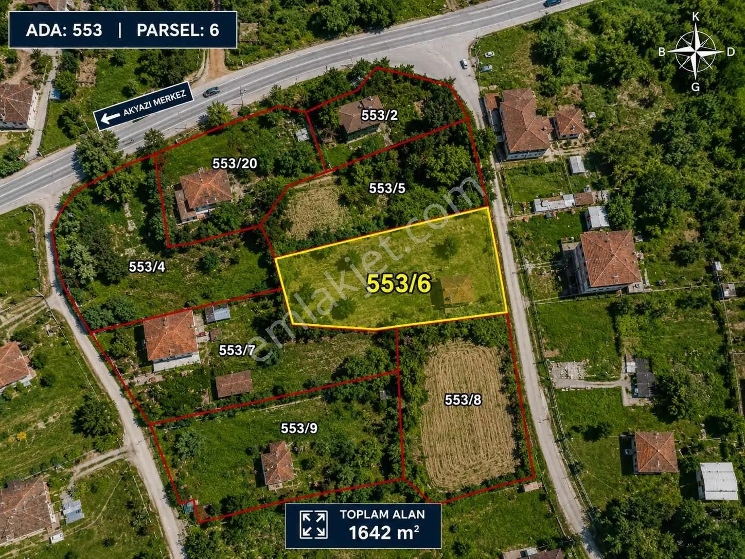 Mg Emlaktan Kepekli'de 1642 M² İmarlı Satılık Arsa — fotoğraf 3