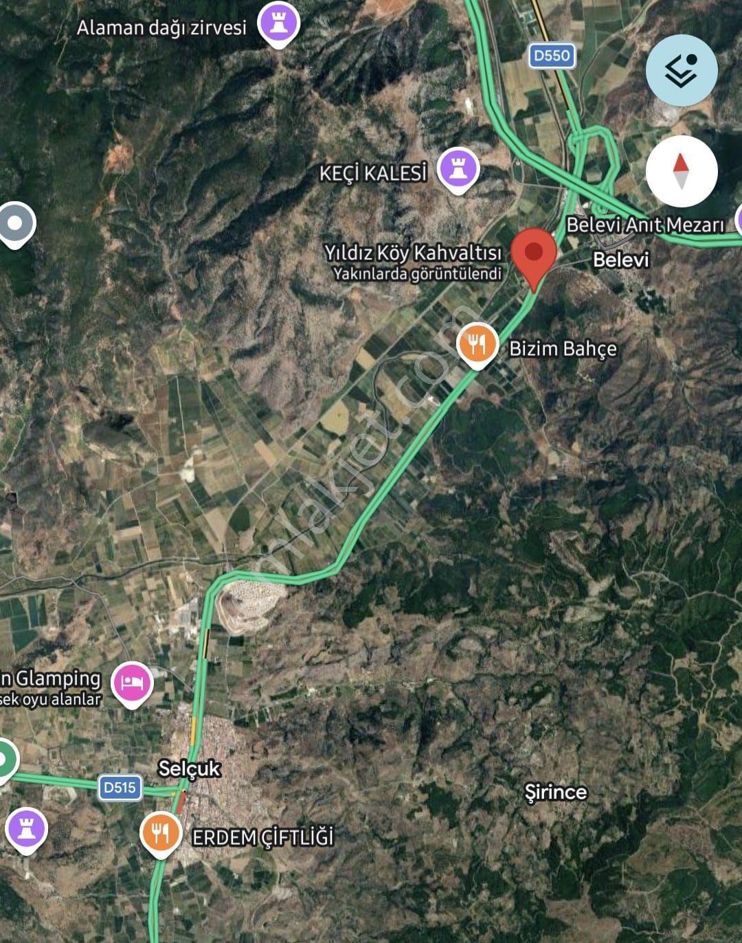 İzmir Selçuk Belevi’de D550 Ana Yol Üzerinde 4.496 M² Satılık Tarla — fotoğraf 6