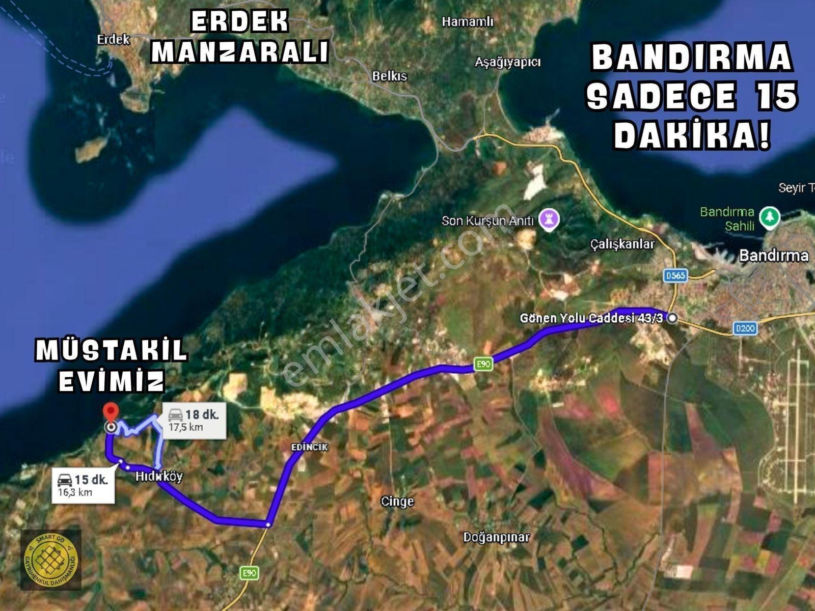 |bandırma| Muhteşem Deniz Manzaralı Müstakil Ev Ve Arsası! — fotoğraf 5