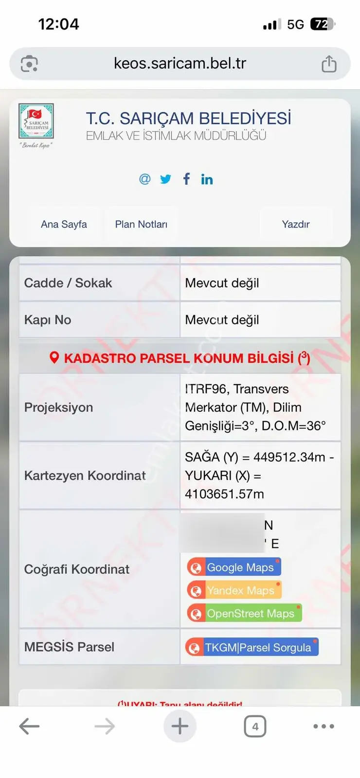 Adana Sarıçam'da İmarlı Satılık Arsa — fotoğraf 5