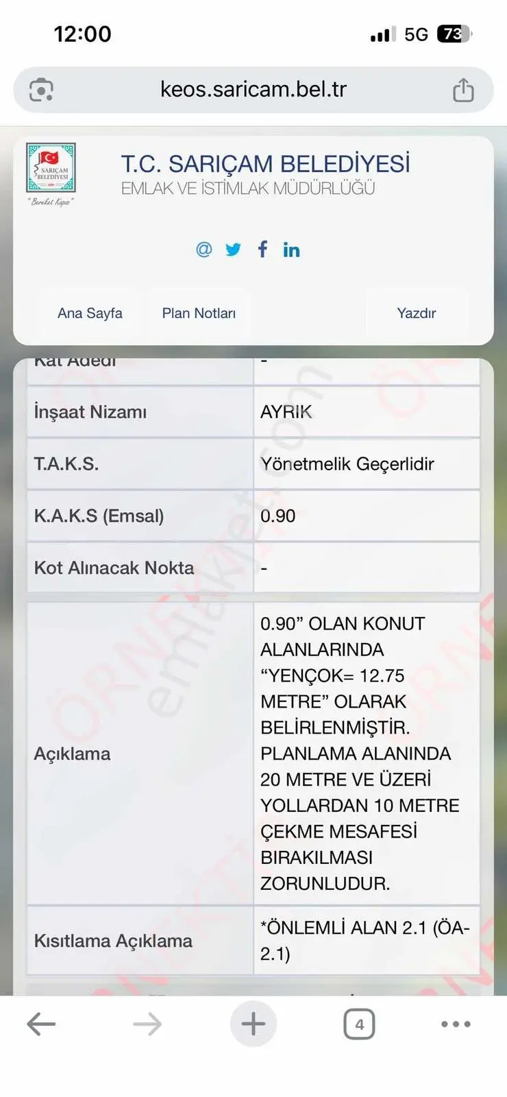Adana Sarıçam'da İmarlı Satılık Arsa — fotoğraf 7