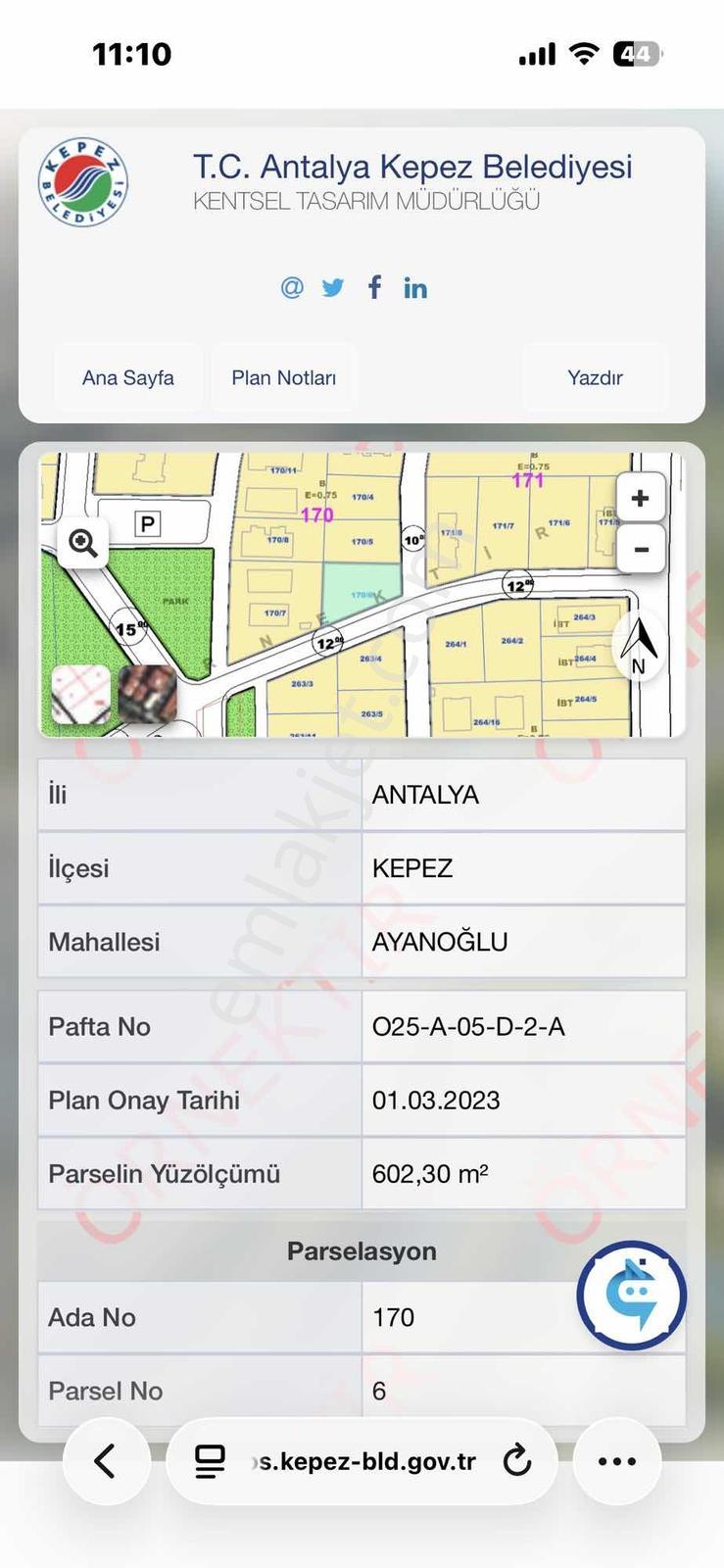 Varsak Ayanoğlunda Tramvaya 100m Mesefade Köşe Güney Cephe