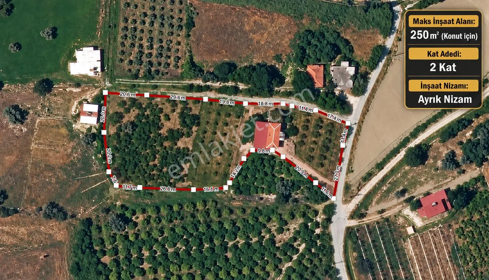 Muğla Seydikemer Güneşli’De 4.522 M² İmarlı Arazi Ve 2 Katlı Ev