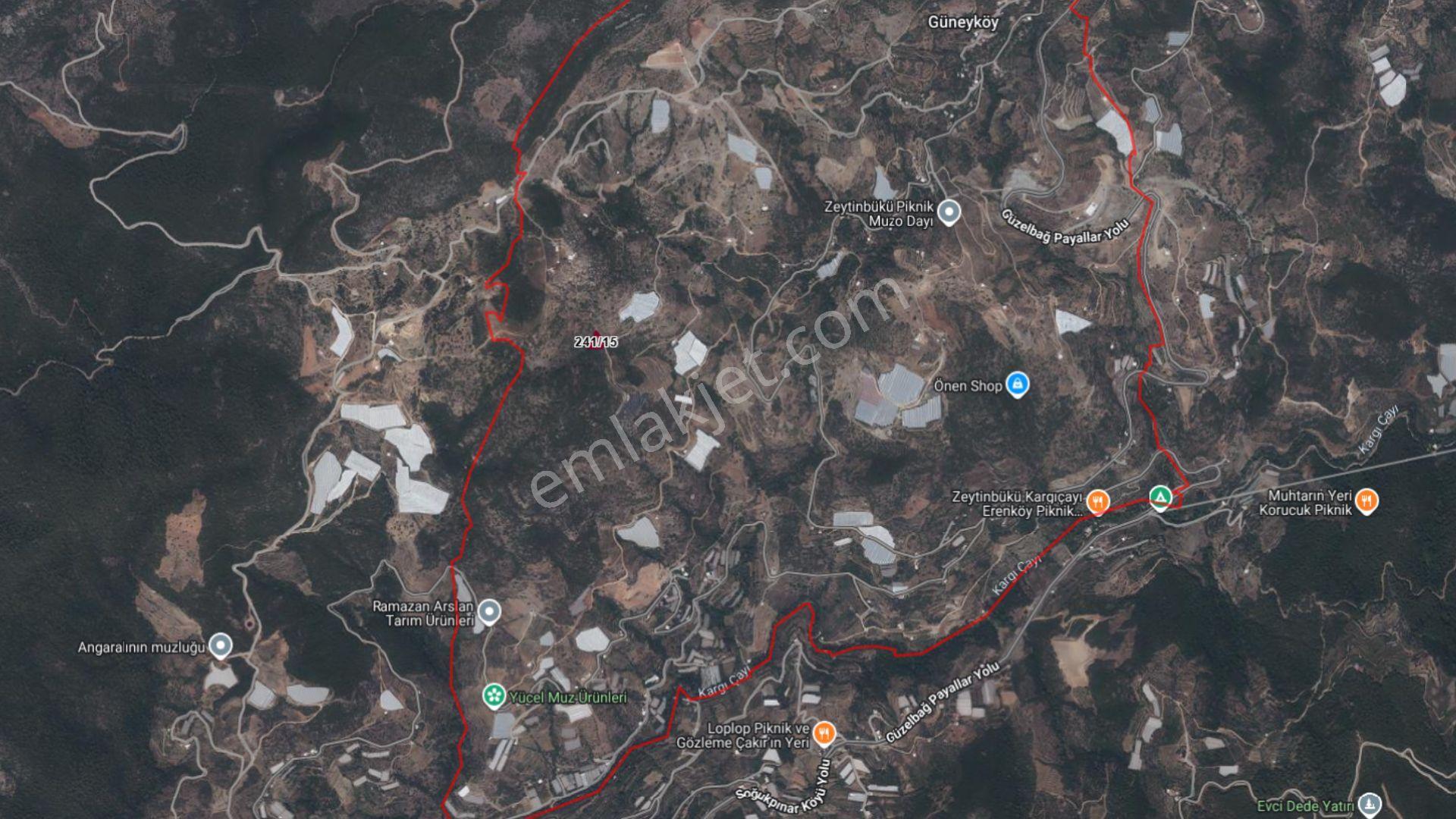 Alanya Güneyköy'de Satılık 1.540 M2 Müstakil Tapulu Tarla — fotoğraf 2