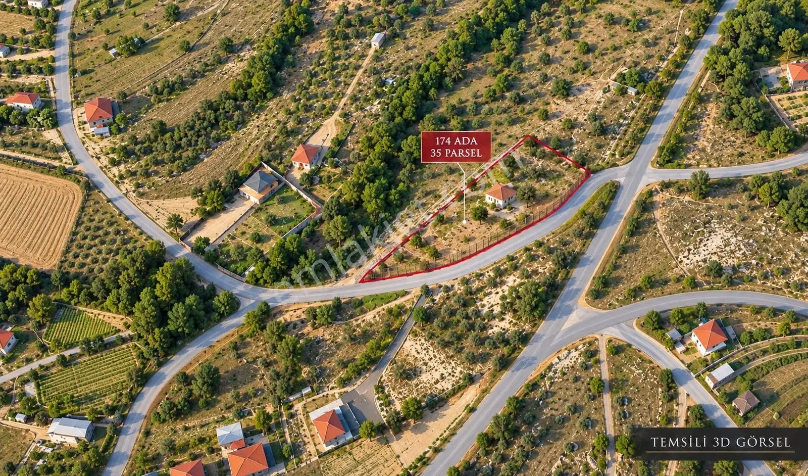 Duraklı'da 1958m² Evi Hazır Kurulu Düzen Müstakil Arsa — fotoğraf 2