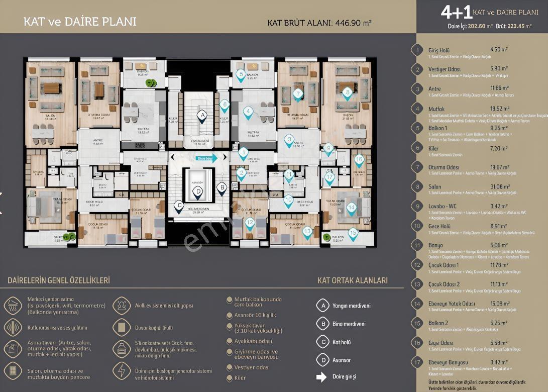Yks'den Gazze Caddesinde Lüx Site İçi 4+1/200m² Satılık Daireler — fotoğraf 36