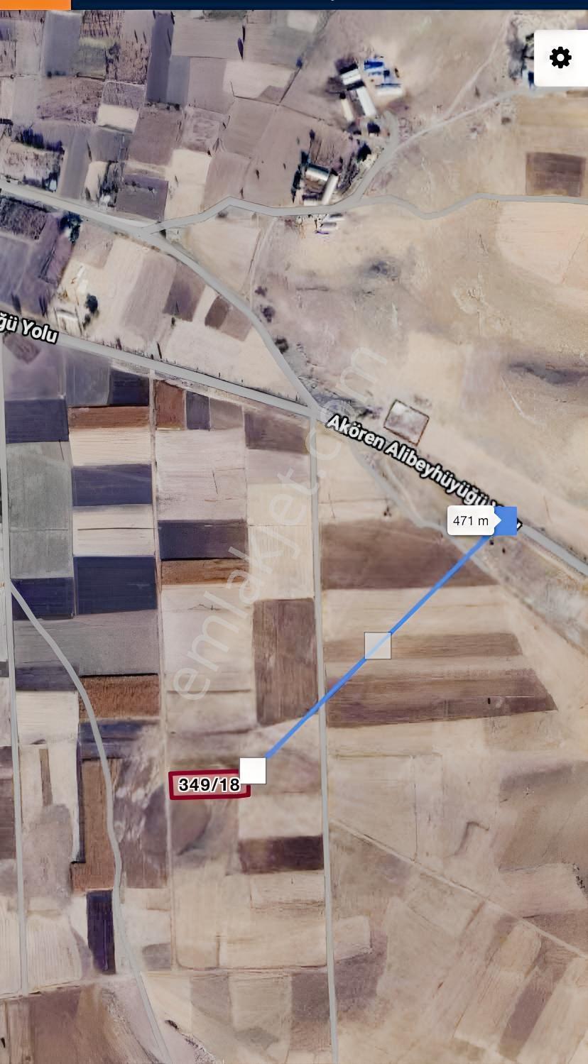 Konya Akören Orhaniye Mevki 3.361 M2 Müstakil Bahçelik Satılık