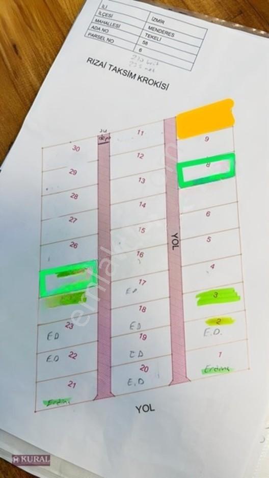 İzmir Menderes Tekelide Elektrik Sulu 250 M2 Koopretif Bahçeler — fotoğraf 2