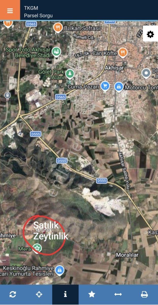Akhisar'a 7 Km Uzaklıkta 2.685 M2 Tek Tapu Satılık Zeytinlik — fotoğraf 4