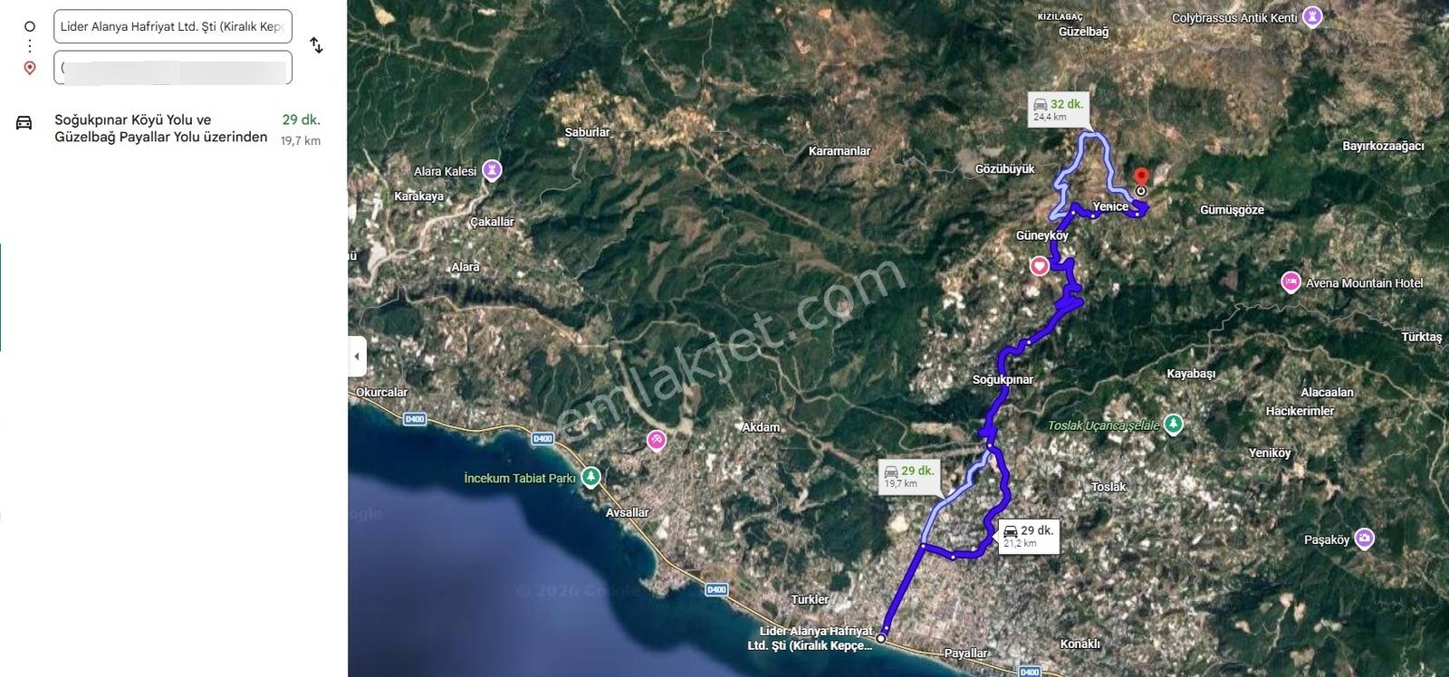 Satılık 8.504 M² Manzaralı Tarla - Alanya-yenice — fotoğraf 5