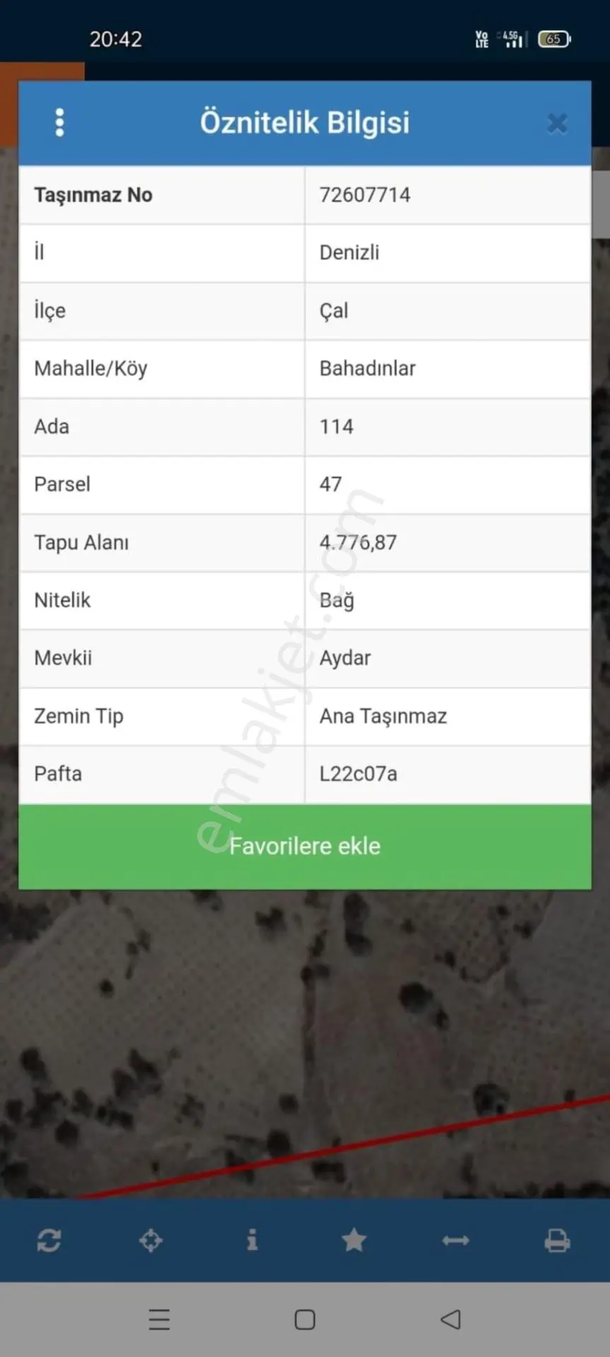 Denizli Çal Bahadınlar Satılık 4.776m2 Müstakil Tapulu Üzüm Bağı Bahçesi — fotoğraf 5