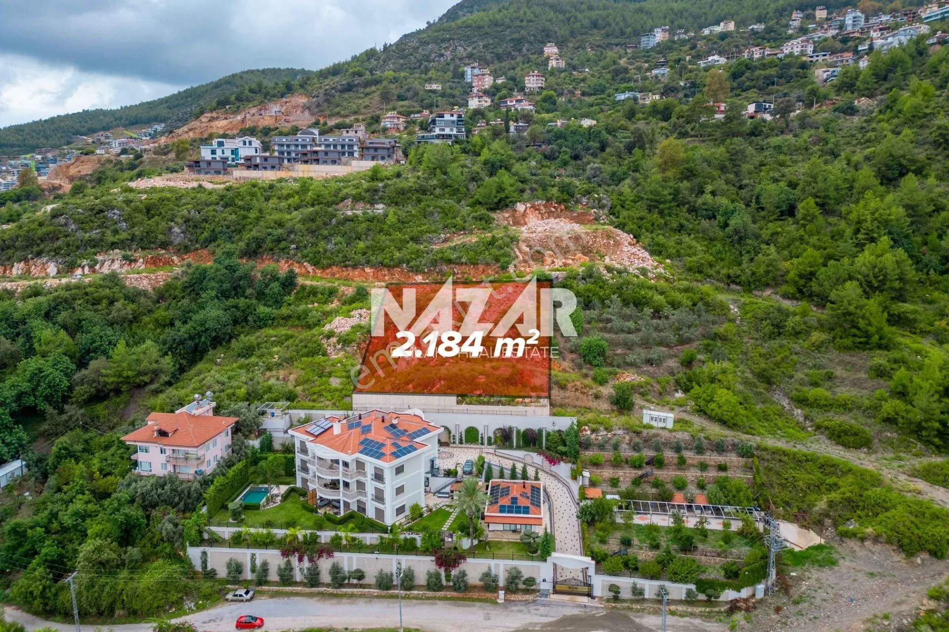 Alanya Tepe’de 2.184 M2 Deniz Manzaralı İmarlı Arsa — fotoğraf 3