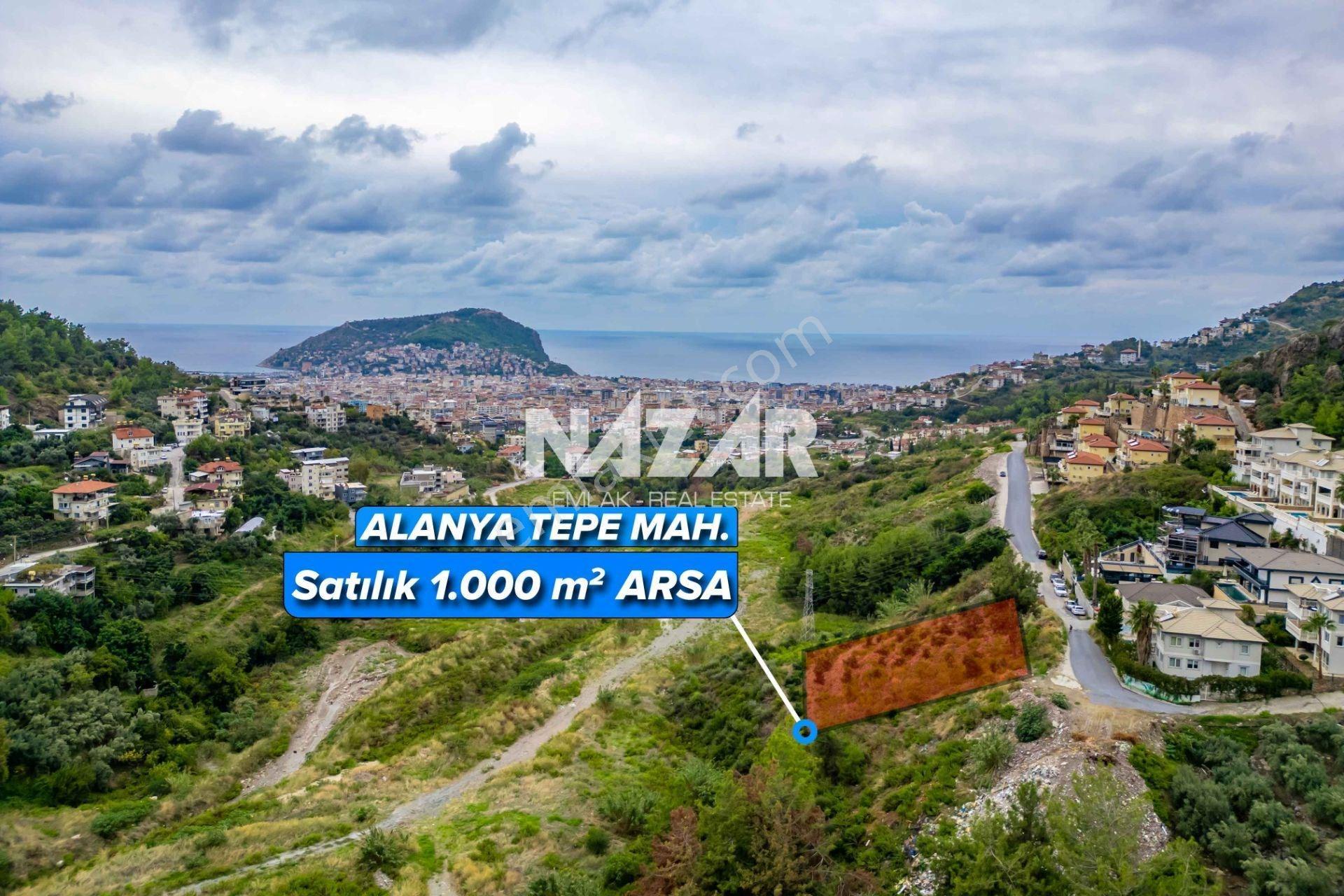 Alanya Tepe’de 1.000 M2 Deniz Manzaralı İmarlı Arsa — fotoğraf 2