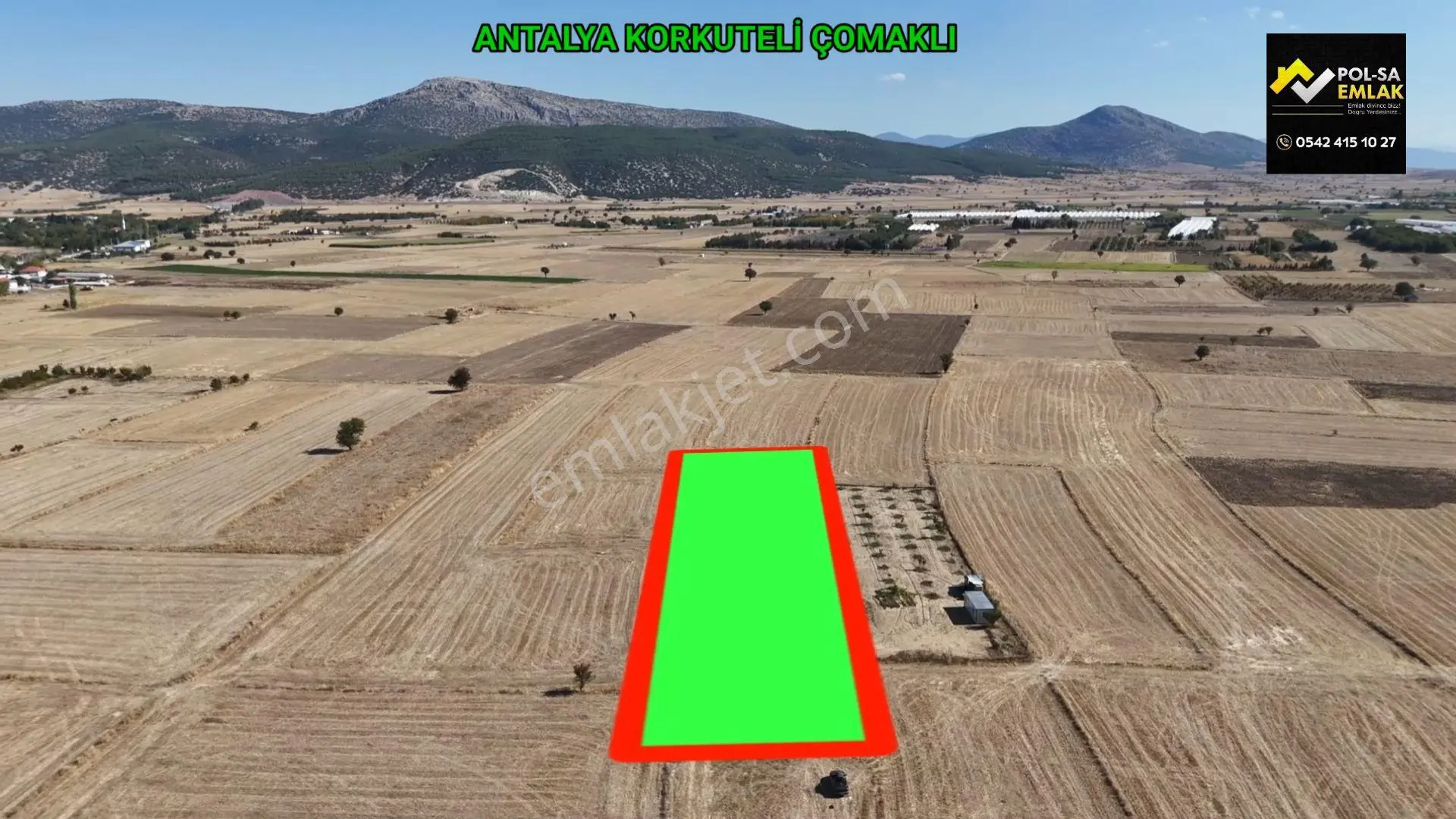 Antalya Korkuteli Çomaklı Da Satılık 3.837m2 Tarla — fotoğraf 5