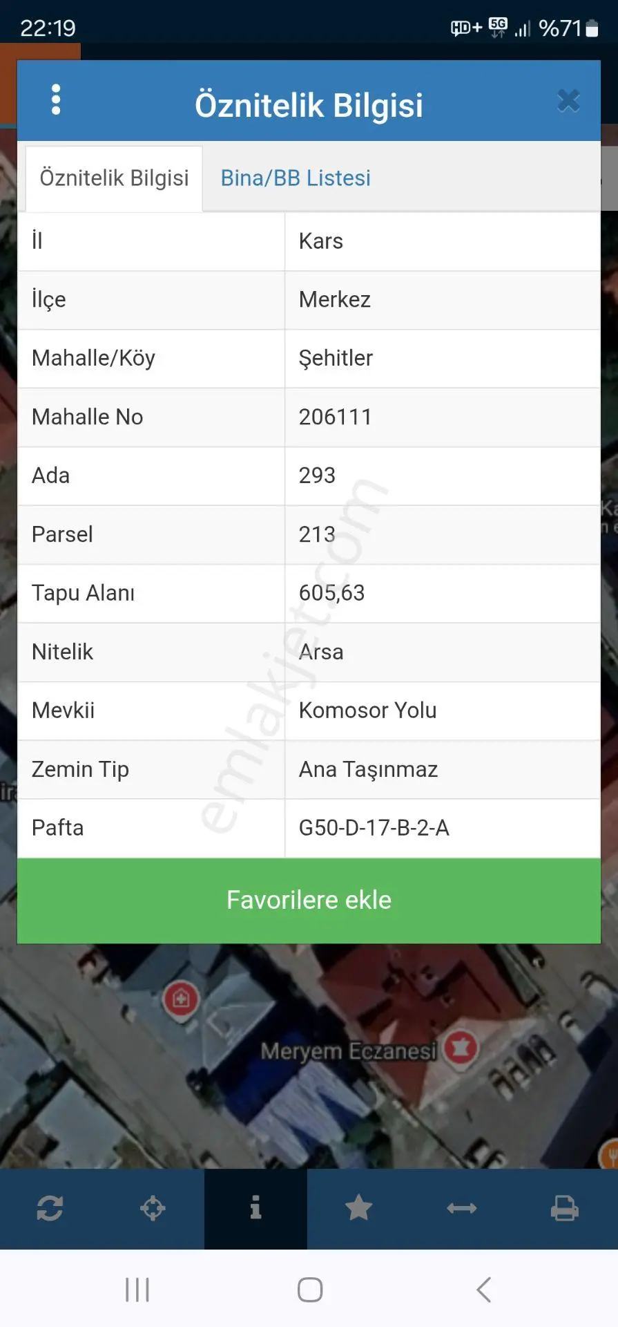 Şehitler Mah Satılık 606 M² İmarlı Arsa