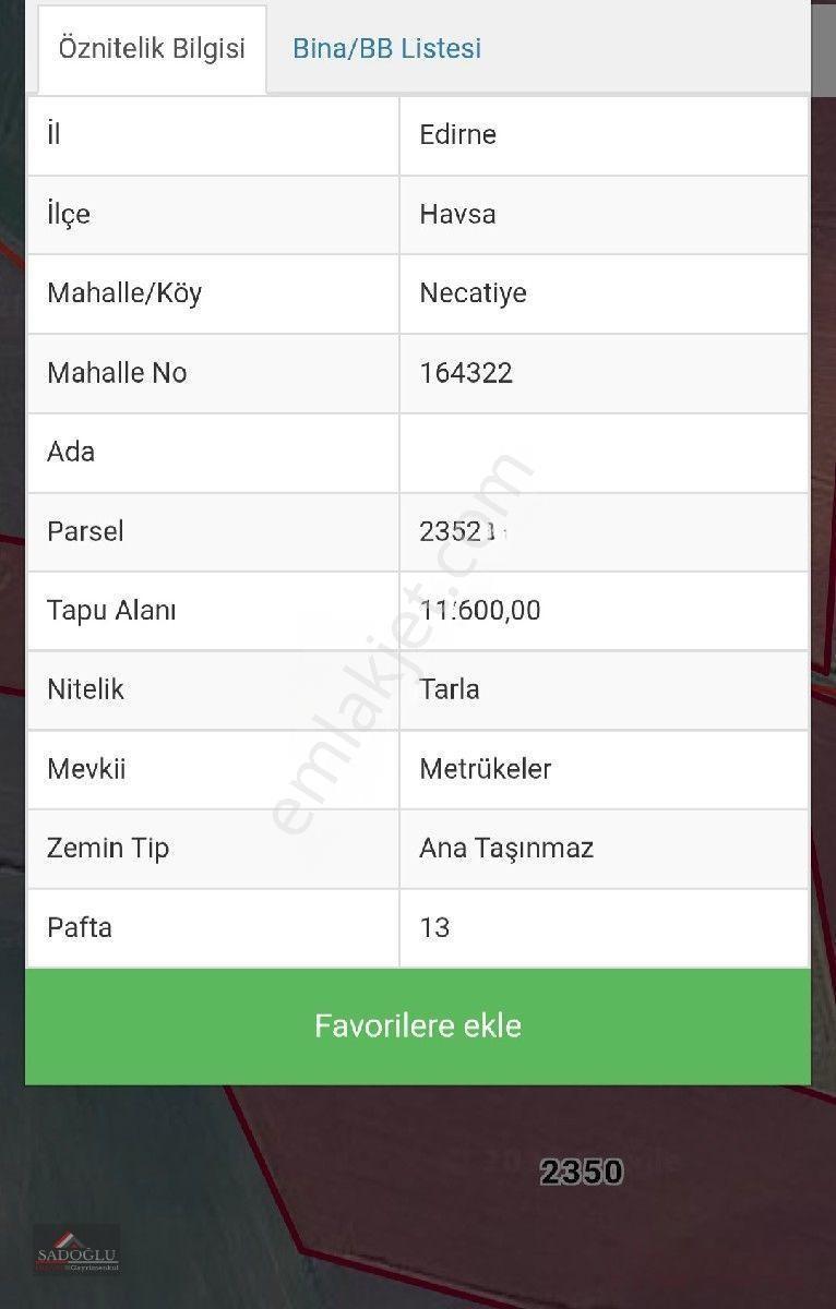 Havsa Necatiye'de 11.600 M2 Satılık — fotoğraf 8