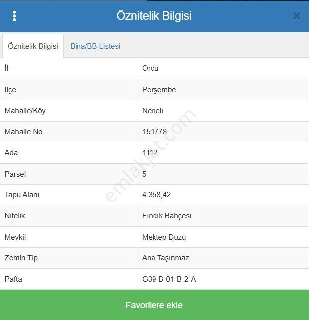 Perşembe Neneli'de Kadastral Yolu Olan, Tek Tapulu Arazi — fotoğraf 9