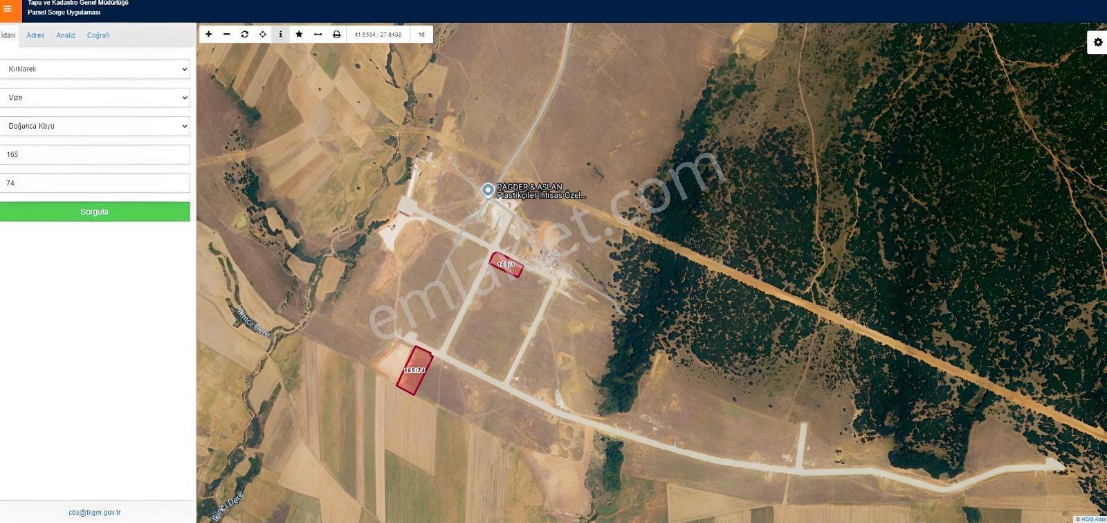 Kırklareli Vizede 10.000 M² Satılık Planlı Sanayi Arsası