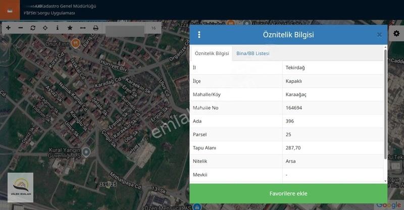 Kapaklı'da 4 Kat İmarlı Mahalle İçinde 290m2 Kelepir Arsa Acil.! — fotoğraf 9