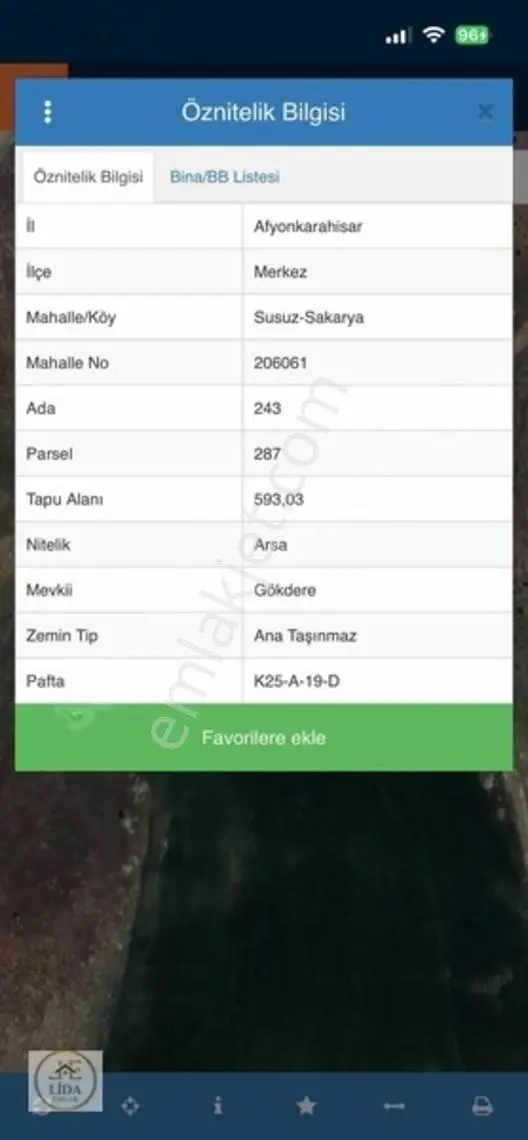 Lıda Emlaktan Satılık Ticari Arsa