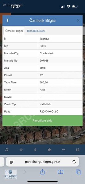 Silivri Cumhuriyet Mh 226m2 Villa İmarlı Arsa ( St Grup ) — fotoğraf 13