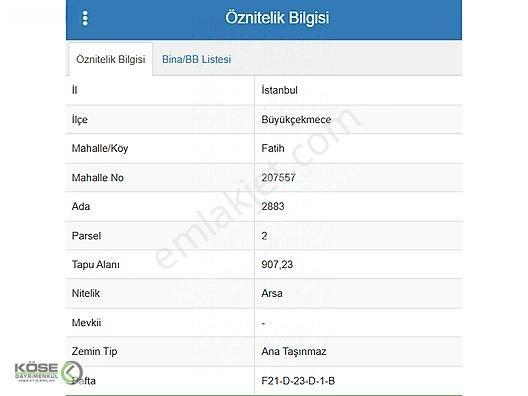 Büyükçekmece Fatih Mah. 907 M2 Satılık Villa Arsası — fotoğraf 2