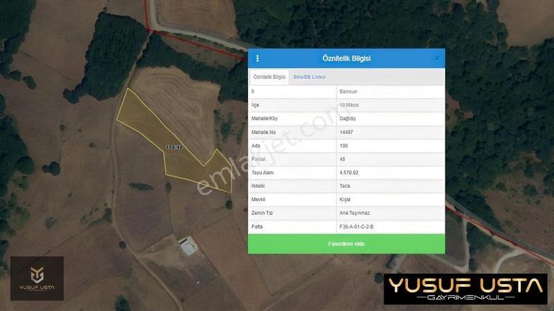 Yusuf Usta Gayrimenkul'den 19 Mayıs Dağköy'de Satılık Arazi — fotoğraf 9