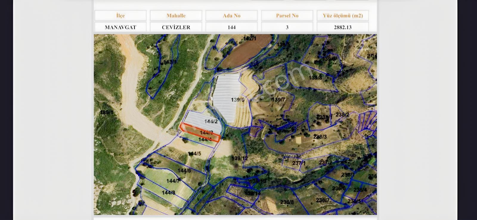 Manavgat Cevizler Mahallesinde Satılık 2.881,91 M² Tarla — fotoğraf 3